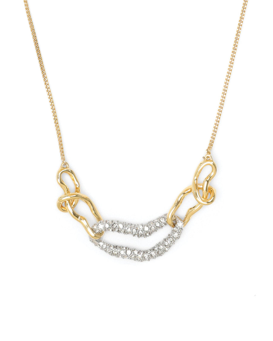 Alexis Bittar-Solanales Small Link Necklace-Necklaces-14k Gold Plated, Crystal-Blue Ruby Jewellery-Vancouver Canada
