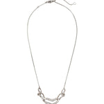 Alexis Bittar-Solanales Small Link Necklace-Necklaces-Rhodium Plated Brass, Crystal-Blue Ruby Jewellery-Vancouver Canada
