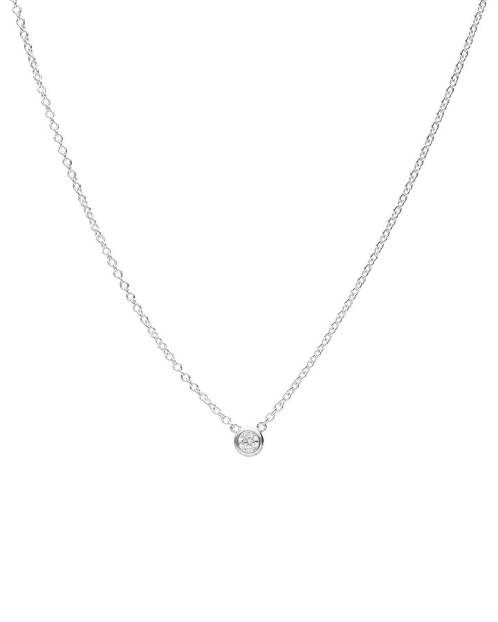 Tashi-Solitaire CZ Necklace-Necklaces-Sterling Silver, Cubic Zirconia-Blue Ruby Jewellery-Vancouver Canada