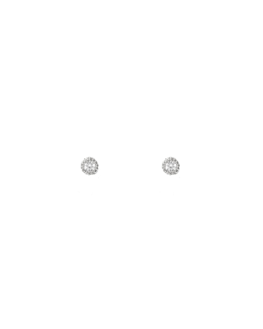 Tashi-Solitaire CZ Studs-Earrings-Sterling Silver, Cubic Zirconia-Blue Ruby Jewellery-Vancouver Canada