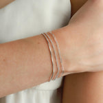 1948-Square Box Chain Bracelet-Bracelets-Sterling Silver-Blue Ruby Jewellery-Vancouver Canada