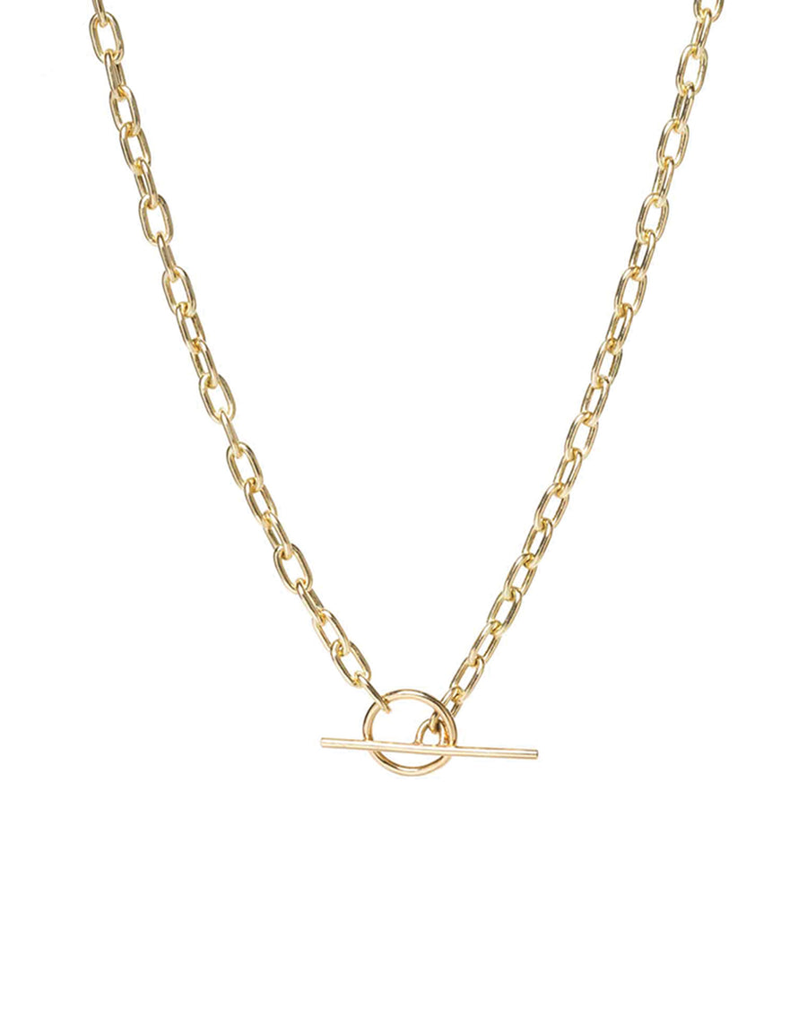 Zoe Chicco-Square Oval Link Chain Toggle Necklace I Medium-Necklaces-14k Yellow Gold-Blue Ruby Jewellery-Vancouver Canada