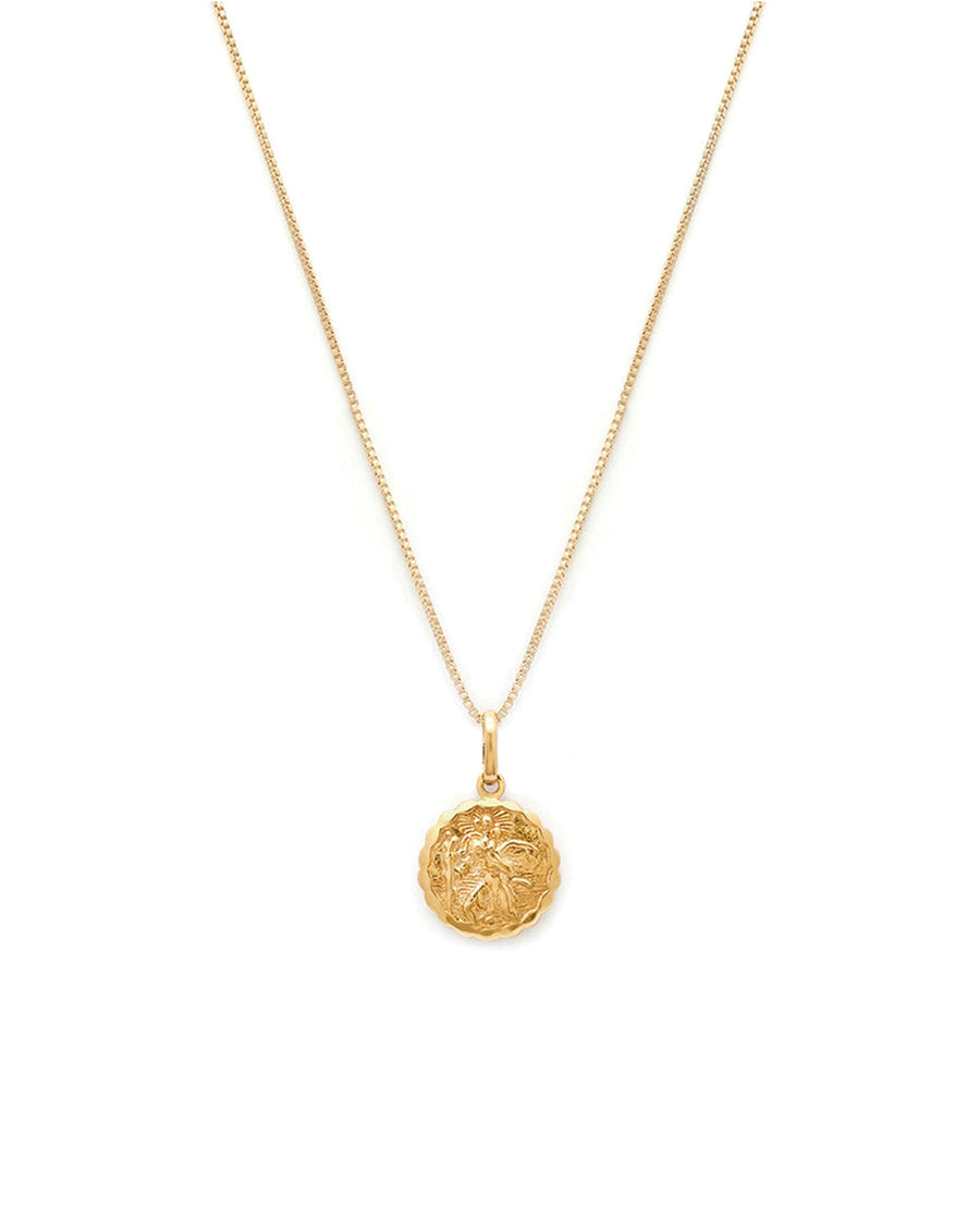 Leah Alexandra Fine St Christopher Necklace 9k Yellow Gold, 10k Yellow ...