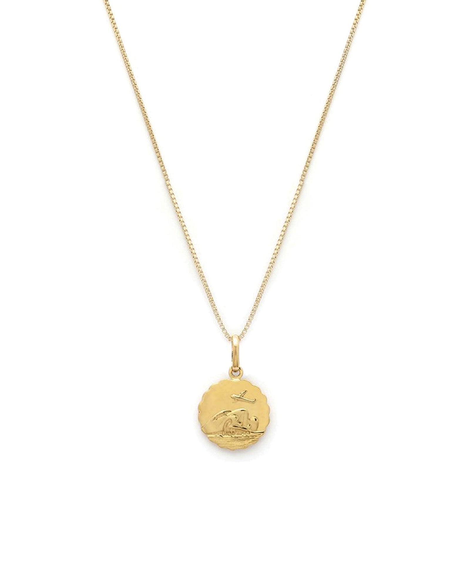 Leah Alexandra-St Christopher Necklace-Necklaces-14k Gold Vermeil, 14k Gold-fill-Blue Ruby Jewellery-Vancouver Canada