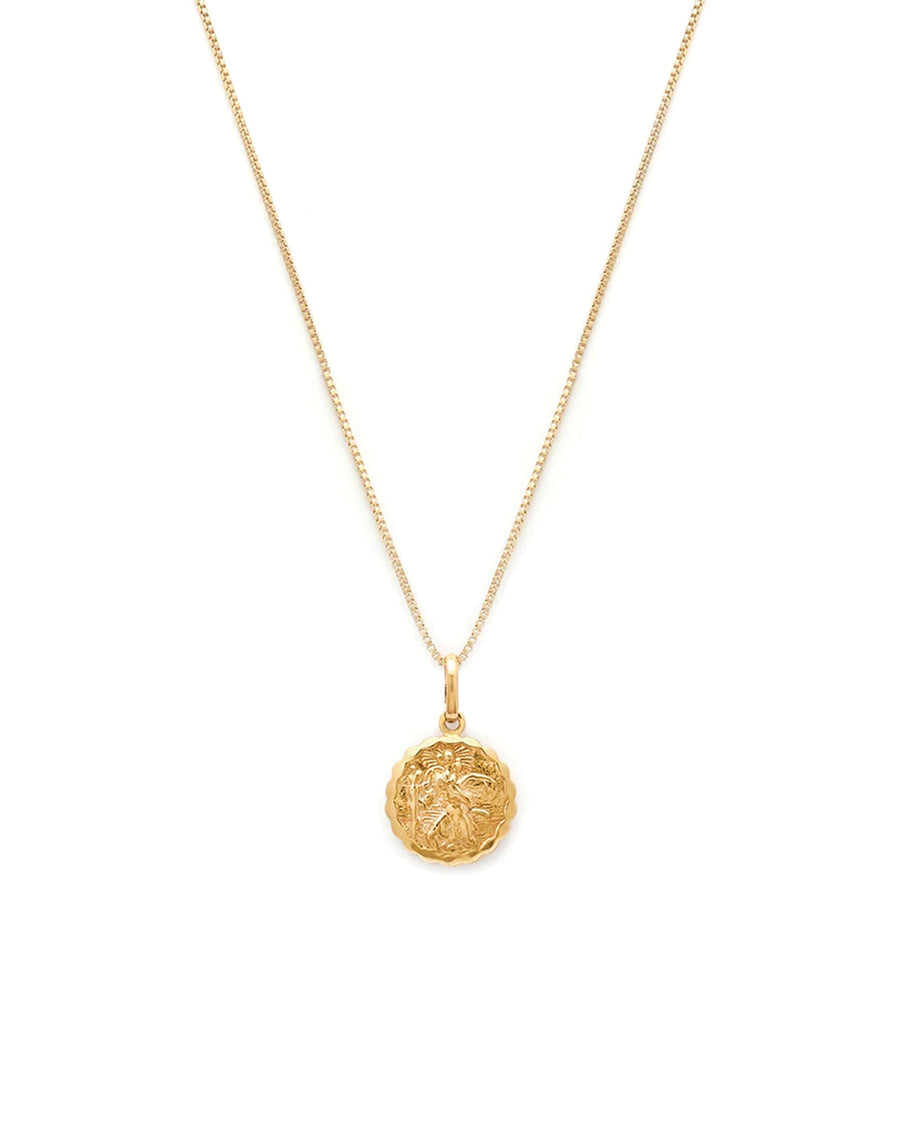 Leah Alexandra-St Christopher Necklace-Necklaces-14k Gold Vermeil, 14k Gold-fill-Blue Ruby Jewellery-Vancouver Canada
