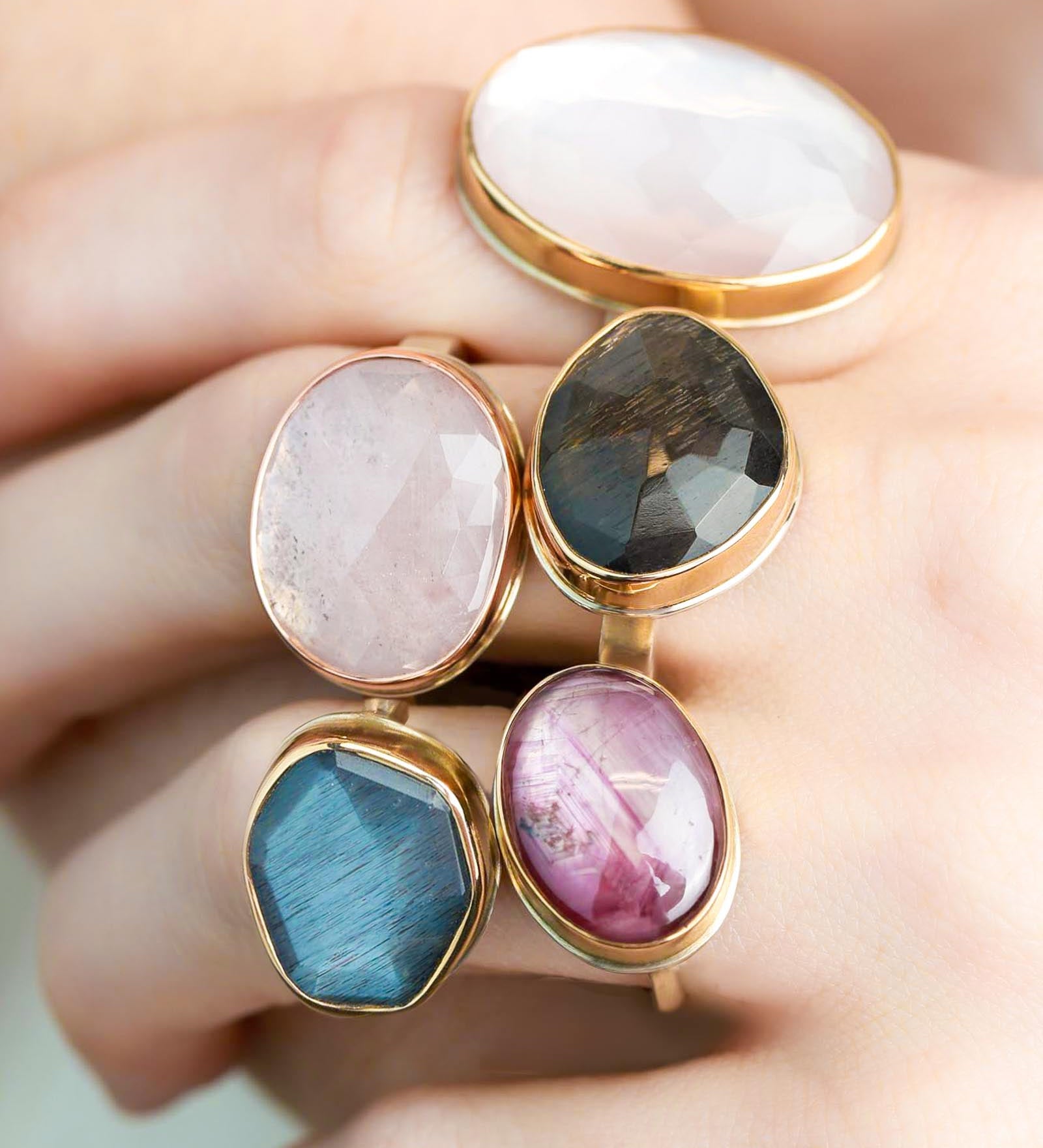Jamie Joseph-Star Ruby Ring-Rings-14k Yellow Gold, Sterling Silver, Ruby-6.75-Blue Ruby Jewellery-Vancouver Canada