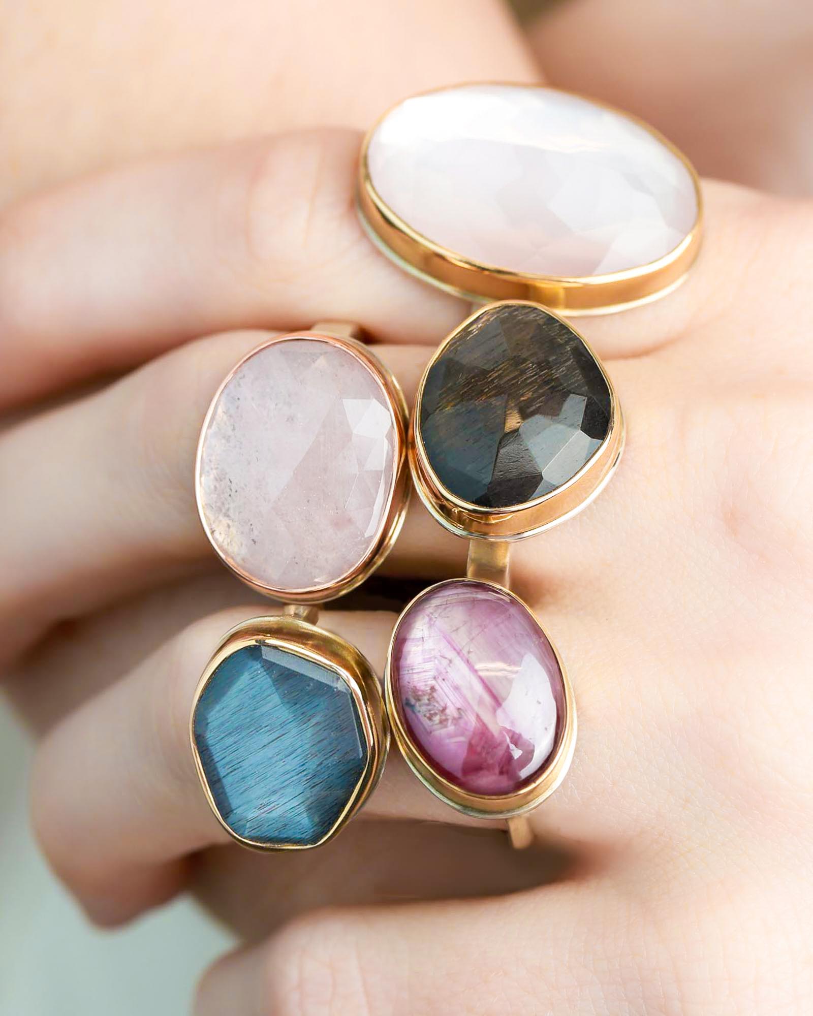 Jamie Joseph-Star Ruby Ring-Rings-14k Yellow Gold, Sterling Silver, Ruby-6.75-Blue Ruby Jewellery-Vancouver Canada