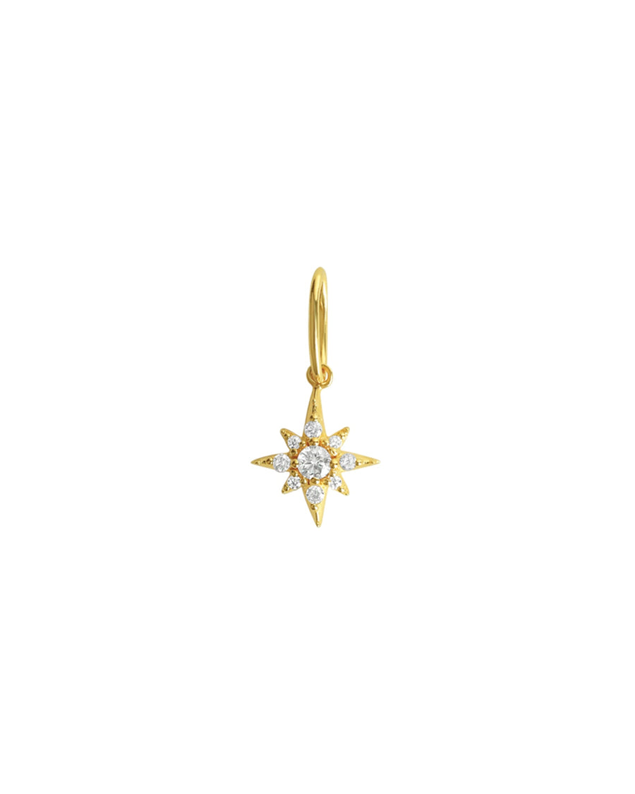 Tashi-Starburst Charm-Necklaces-14k Gold Vermeil, Cubic Zirconia-Starburst-Blue Ruby Jewellery-Vancouver Canada