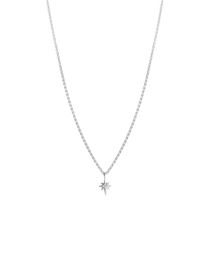 Tashi-Starburst CZ Necklace-Necklaces-Sterling Silver, Cubic Zirconia-Starburst-Blue Ruby Jewellery-Vancouver Canada