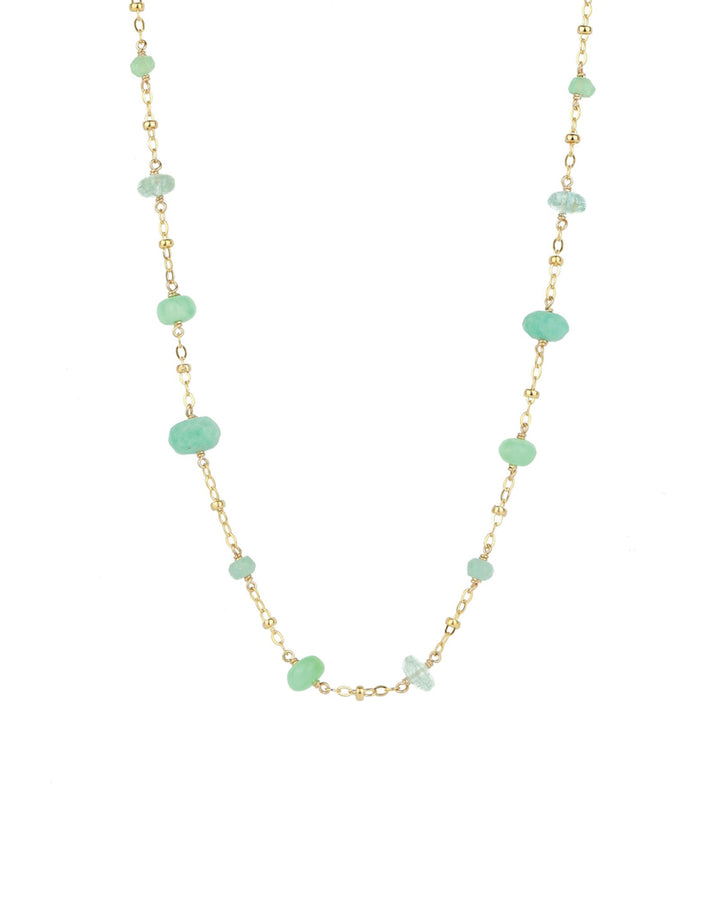 Gem Jar-Station Stone Satellite Necklace-Necklaces-14k Gold Filled, Multi-Blue Ruby Jewellery-Vancouver Canada