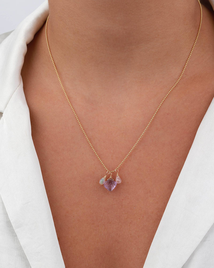 Poppy Rose-Stephanie Necklace-Necklaces-14k Gold-fill, Amethyst-Blue Ruby Jewellery-Vancouver Canada