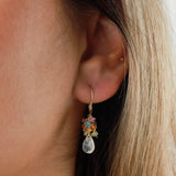 Gem Jar-Stone Drop Cluster Hooks-Earrings-Blue Ruby Jewellery-Vancouver Canada