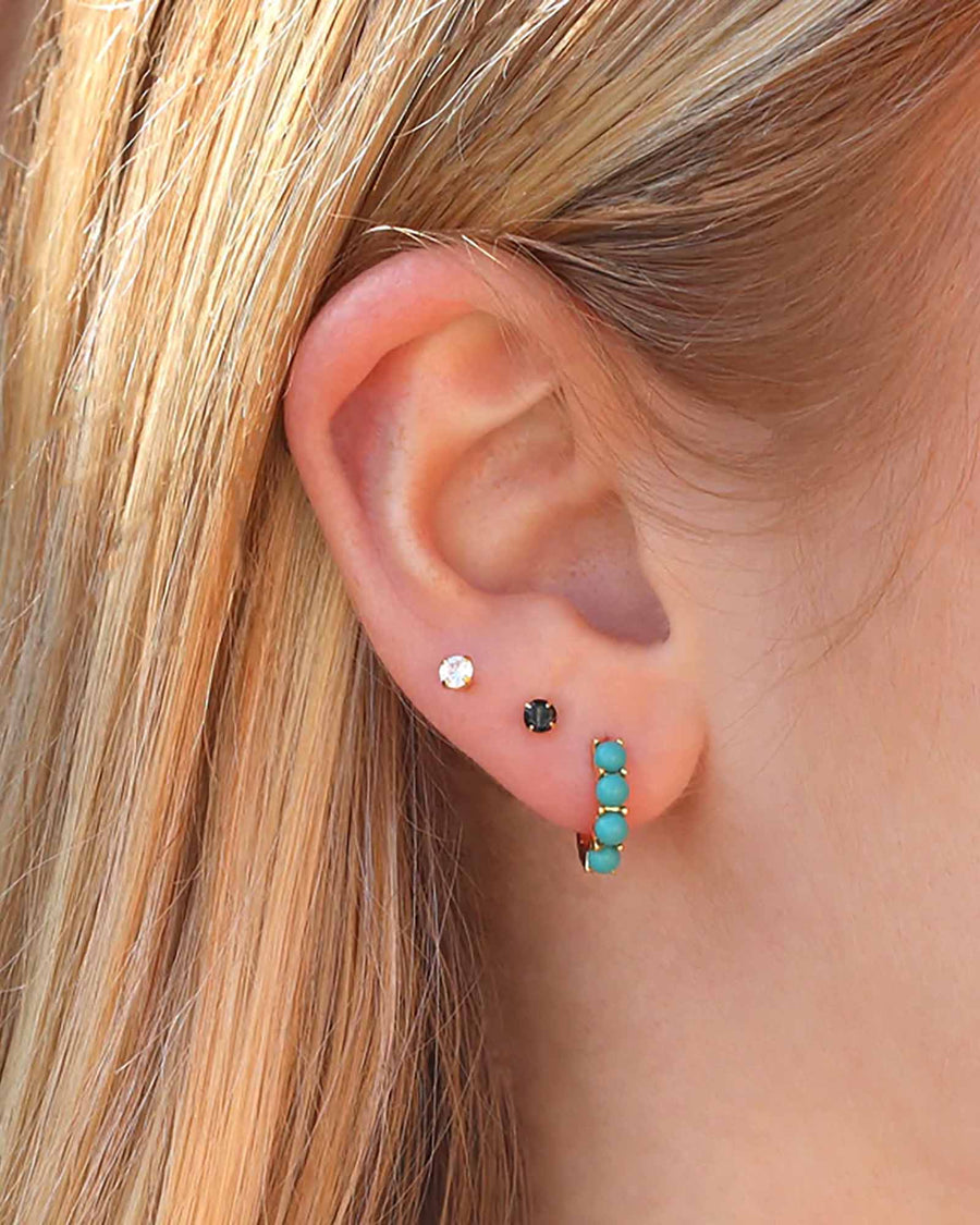 Kris Nations-Stone Huggies I 13mm-Earrings-Blue Ruby Jewellery-Vancouver Canada