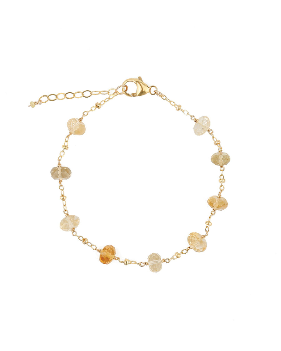 Gem Jar-Stone Satellite Bracelet-Bracelets-14k Gold Filled, Citrine-Blue Ruby Jewellery-Vancouver Canada