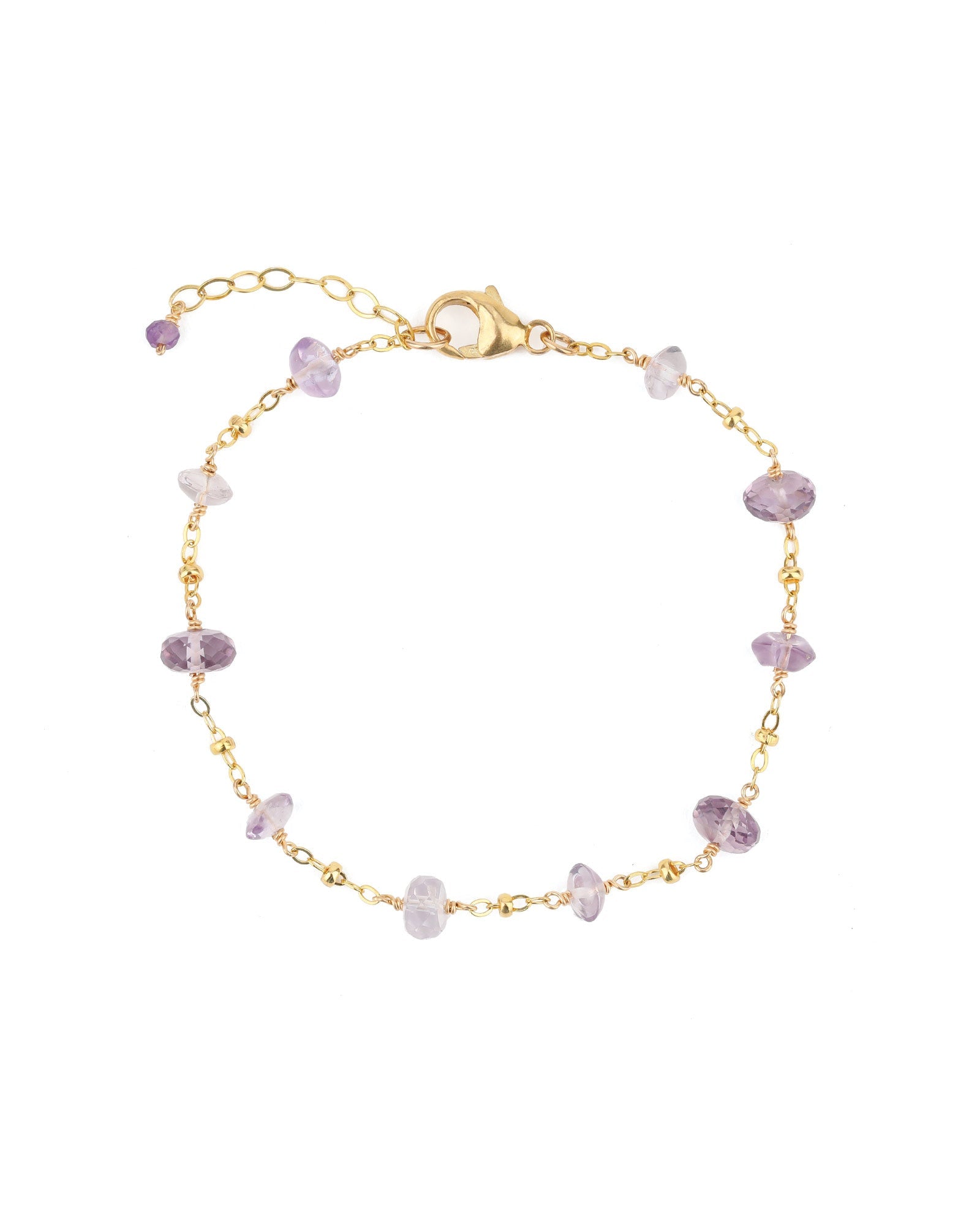 Gem Jar-Stone Satellite Bracelet-Bracelets-14kt Gold Filled, Amethyst-Blue Ruby Jewellery-Vancouver Canada
