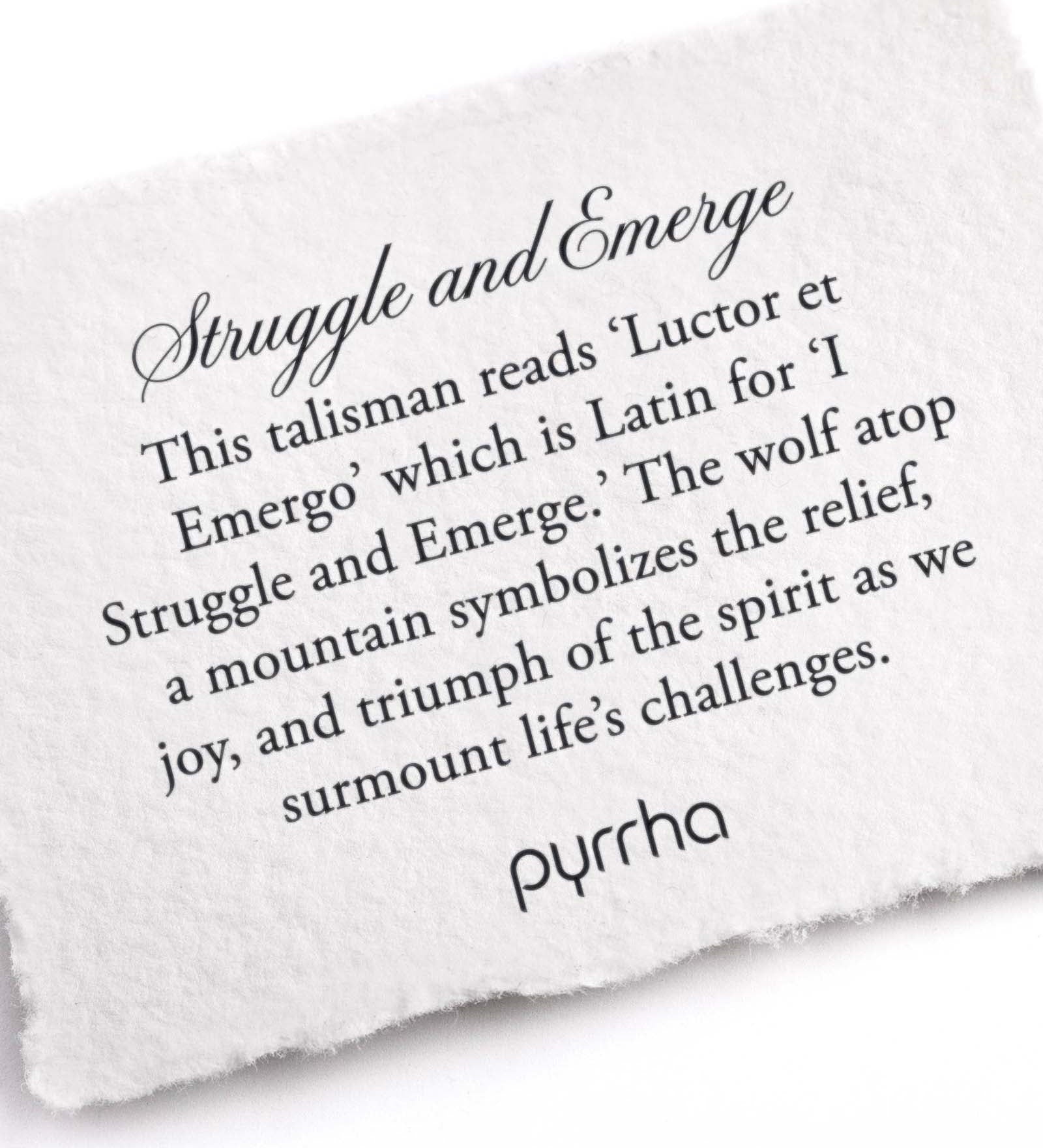 Struggle and Emerge Talisman-Oxidized Sterling Silver-Blue Ruby Jewellery-Vancouver Canada