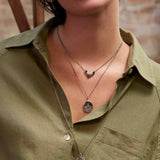 Struggle and Emerge Talisman-Oxidized Sterling Silver-Blue Ruby Jewellery-Vancouver Canada