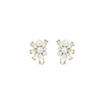 Olive & Piper-Sunny Studs-Earrings-Oxidized Gold, Crystal-Blue Ruby Jewellery-Vancouver Canada