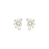 Olive & Piper-Sunny Studs-Earrings-Oxidized Gold, Crystal-Blue Ruby Jewellery-Vancouver Canada