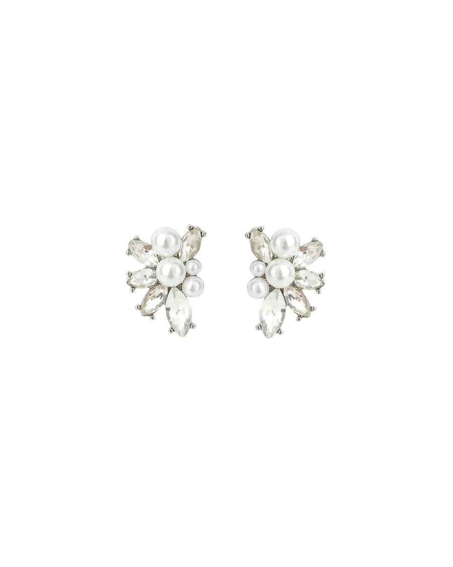 Olive & Piper-Sunny Studs-Earrings-Silver-Tone, Crystal-Blue Ruby Jewellery-Vancouver Canada