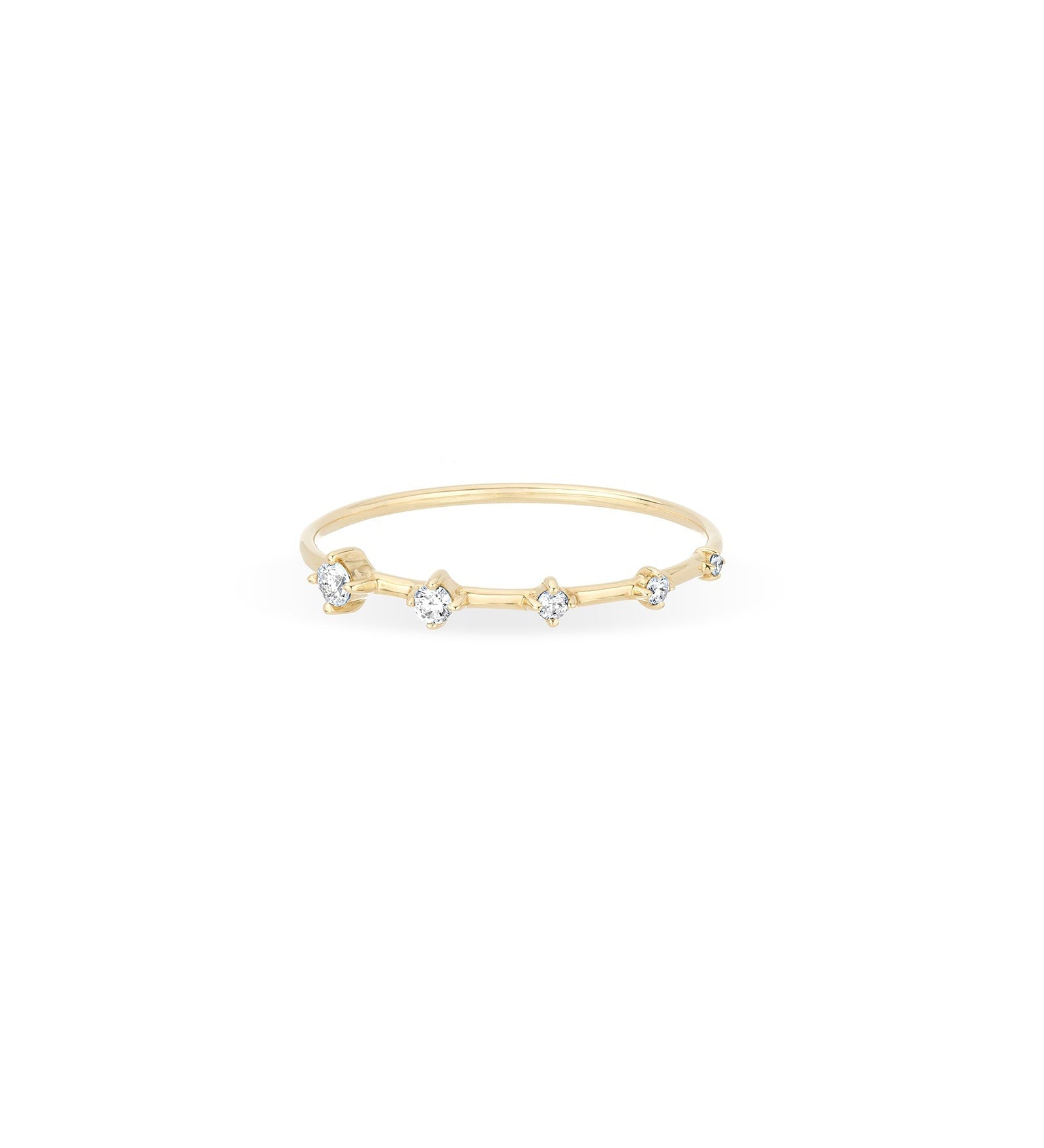 Adina Reyter-Super Tiny 5 Diamond Stacking Ring-Rings-Blue Ruby Jewellery-Vancouver Canada