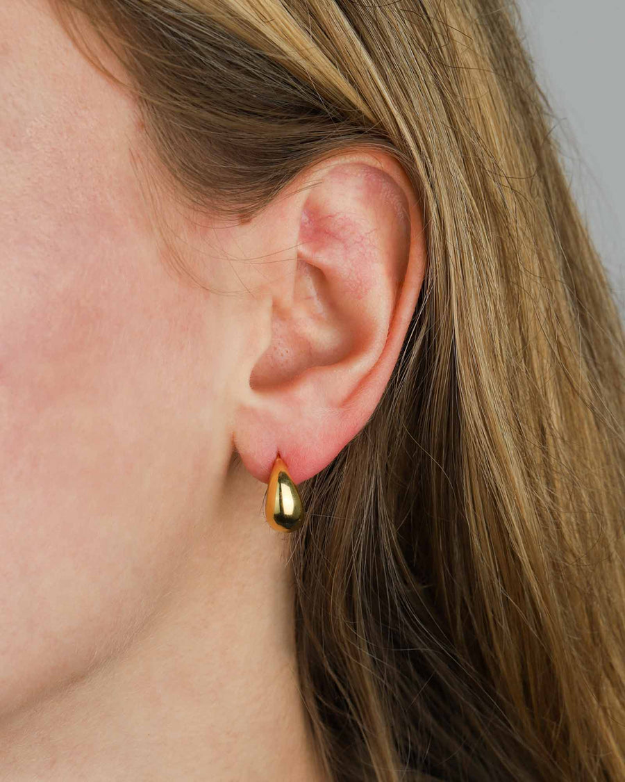Tashi-Tapered Hoops | 13mm-Earrings-14k Gold Vermeil-Blue Ruby Jewellery-Vancouver Canada