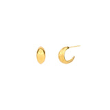 Tashi-Tapered Hoops | 13mm-Earrings-14k Gold Vermeil-Blue Ruby Jewellery-Vancouver Canada