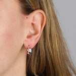 Tashi-Tapered Hoops | 13mm-Earrings-Sterling Silver-Blue Ruby Jewellery-Vancouver Canada