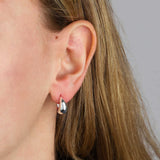 Tashi-Tapered Hoops | 13mm-Earrings-Sterling Silver-Blue Ruby Jewellery-Vancouver Canada