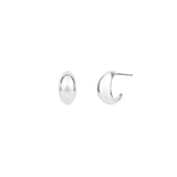 Tashi-Tapered Hoops | 13mm-Earrings-Sterling Silver-Blue Ruby Jewellery-Vancouver Canada