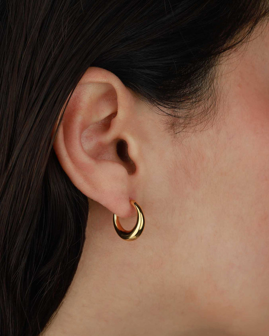 Tashi-Tapered Hoops I 15mm-Earrings-14k Gold Vermeil-Blue Ruby Jewellery-Vancouver Canada