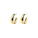 Tashi-Flat Tapered Hoops I 20mm-Earrings-14k Gold Vermeil-Blue Ruby Jewellery-Vancouver Canada