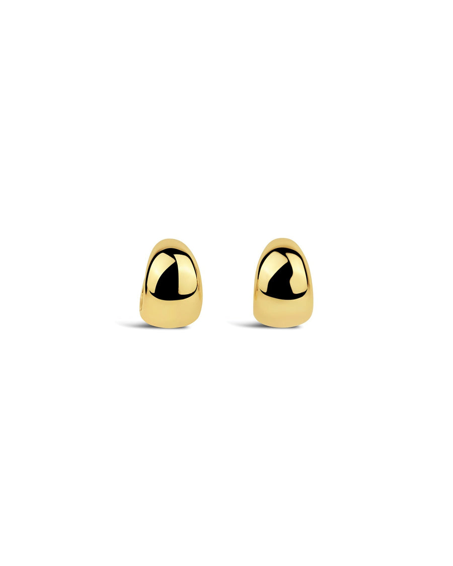 Quiet Icon-Tapered Huggies I 14mm-Earrings-14k Gold Vermeil-Blue Ruby Jewellery-Vancouver Canada