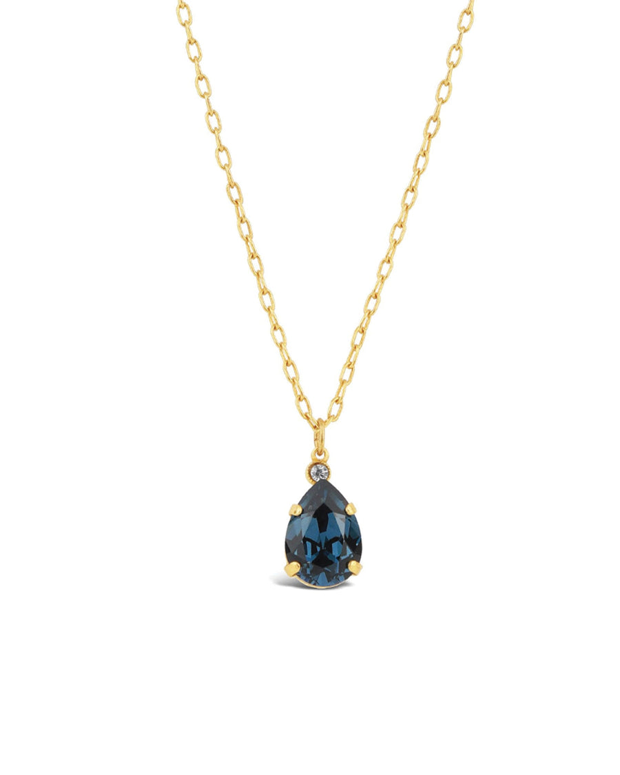 La Vie Parisienne Teardrop Crystal Necklace 14k Gold Plated