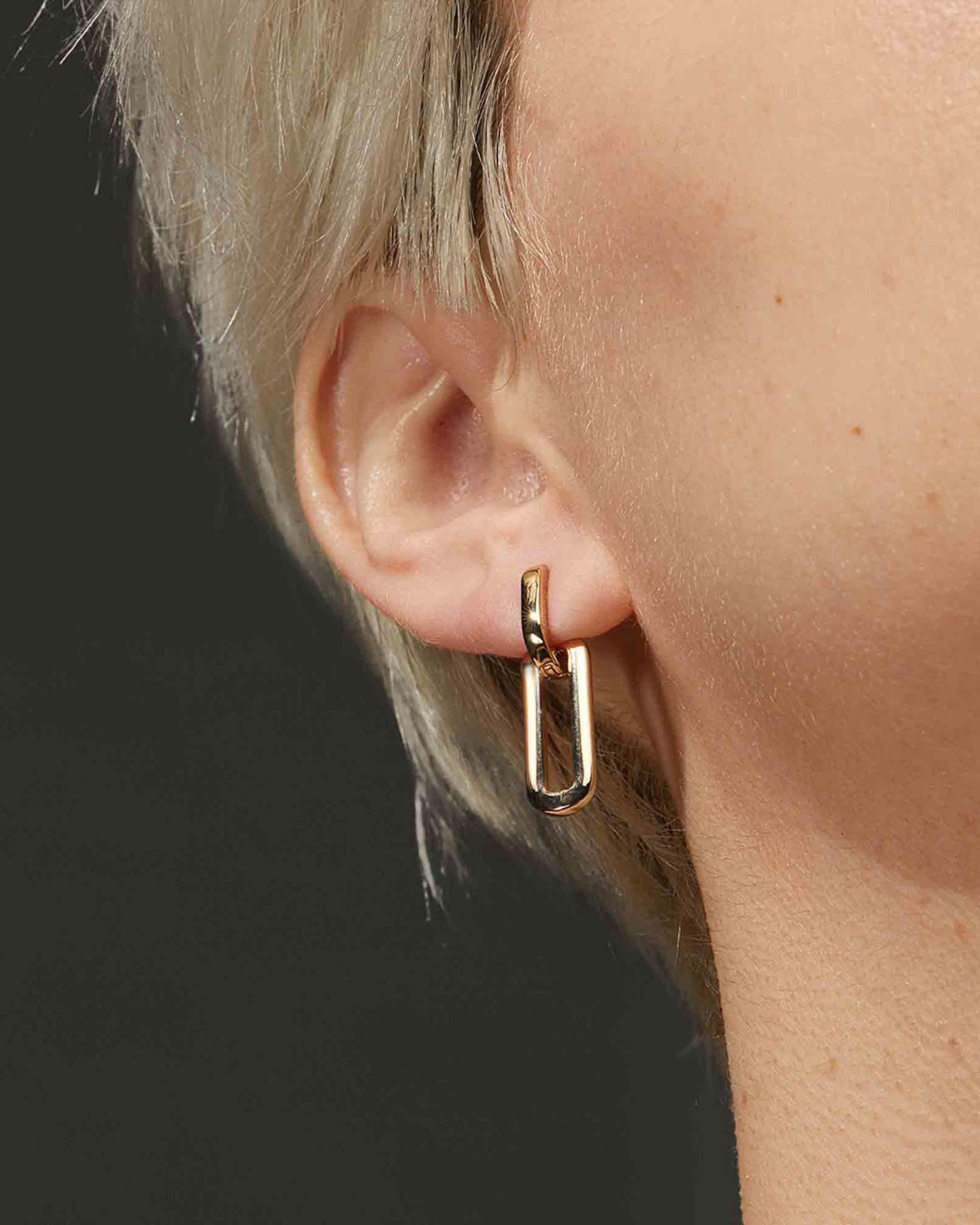 Jenny Bird-Teeni Detachable Link Earrings-Earrings-14k Gold Plated-Blue Ruby Jewellery-Vancouver Canada
