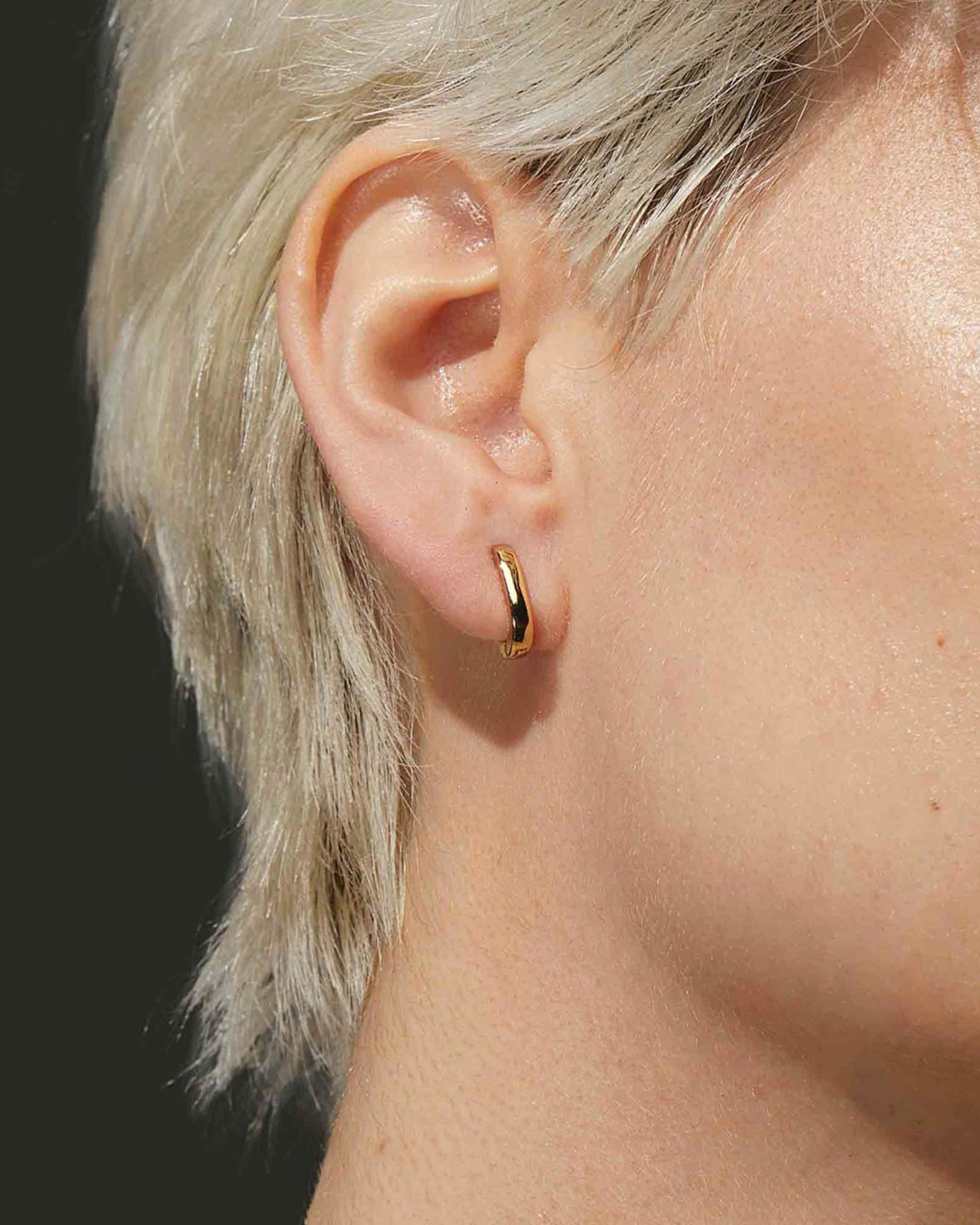 Jenny Bird-Teeni Detachable Link Earrings-Earrings-14k Gold Plated-Blue Ruby Jewellery-Vancouver Canada