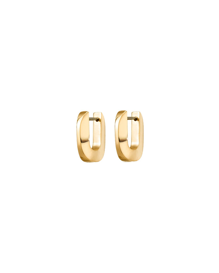 Jenny Bird-Teeni Toni Huggie Earrings-Earrings-14k Gold Plated-Blue Ruby Jewellery-Vancouver Canada