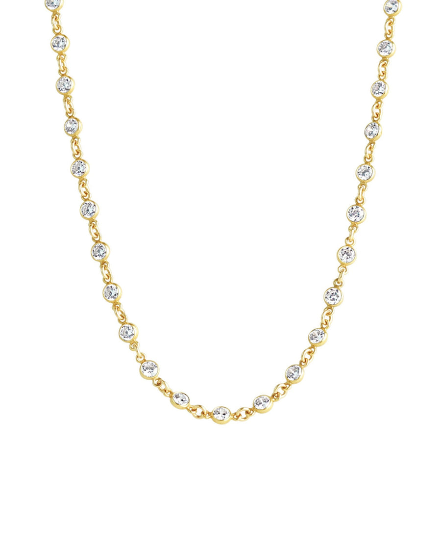 1948-Tennis Necklace-Necklaces-14k Gold-fill, Cubic Zirconia-Blue Ruby Jewellery-Vancouver Canada