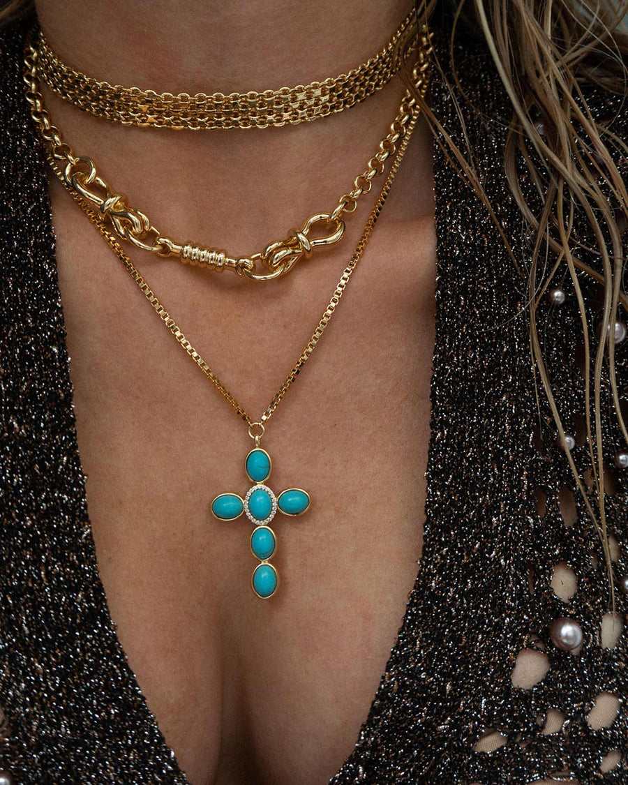 Luv AJ-The Dries Chain Necklace-Necklaces-18k Gold Plated-Blue Ruby Jewellery-Vancouver Canada