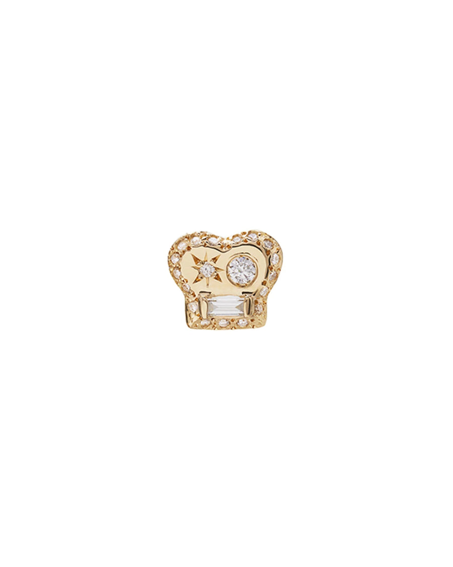 Scosha-The Max Icon Stud I Diamonds-Earrings-14k Yellow Gold, Diamond-Blue Ruby Jewellery-Vancouver Canada