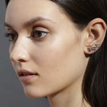 Scosha-The Max Icon Stud I Ruby + Mixed Gems-Earrings-14k Yellow Gold, Ruby, Diamond-Blue Ruby Jewellery-Vancouver Canada