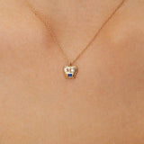 Scosha-The Max Necklace I Mixed Sapphires-Necklaces-14k Yellow Gold, Diamond, Ruby, Yellow Sapphire, Blue Sapphire-Blue Ruby Jewellery-Vancouver Canada