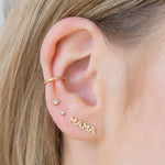 Zoe Chicco-Thick Ear Cuff-Earrings-14k Yellow Gold-Blue Ruby Jewellery-Vancouver Canada