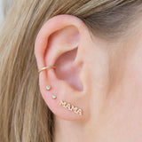 Zoe Chicco-Thick Ear Cuff-Earrings-14k Yellow Gold-Blue Ruby Jewellery-Vancouver Canada
