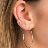 Zoe Chicco-Thick Ear Cuff-Earrings-14k Yellow Gold-Blue Ruby Jewellery-Vancouver Canada