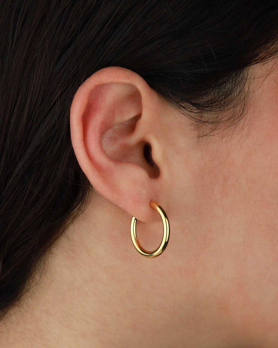 Tashi-Thick Hoops I 20mm-Earrings-14k Gold Vermeil-Blue Ruby Jewellery-Vancouver Canada