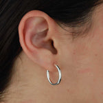 Tashi-Thick Hoops I 20mm-Earrings-Sterling Silver-Blue Ruby Jewellery-Vancouver Canada