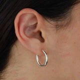 Tashi-Thick Hoops I 20mm-Earrings-Sterling Silver-Blue Ruby Jewellery-Vancouver Canada