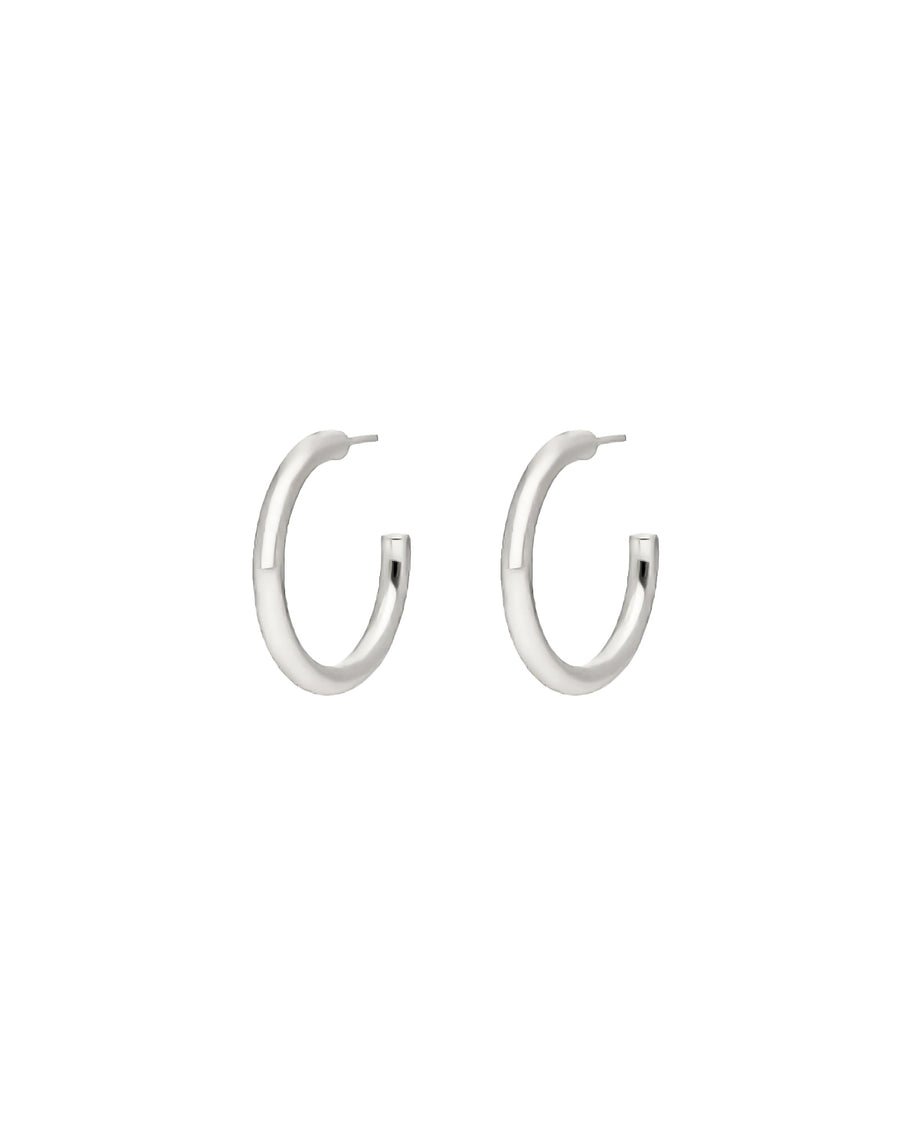 Tashi-Thick Hoops I 20mm-Earrings-Sterling Silver-Blue Ruby Jewellery-Vancouver Canada