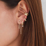 Zoe Chicco-Thick Twist Huggies-Earrings-14k Yellow Gold-Blue Ruby Jewellery-Vancouver Canada